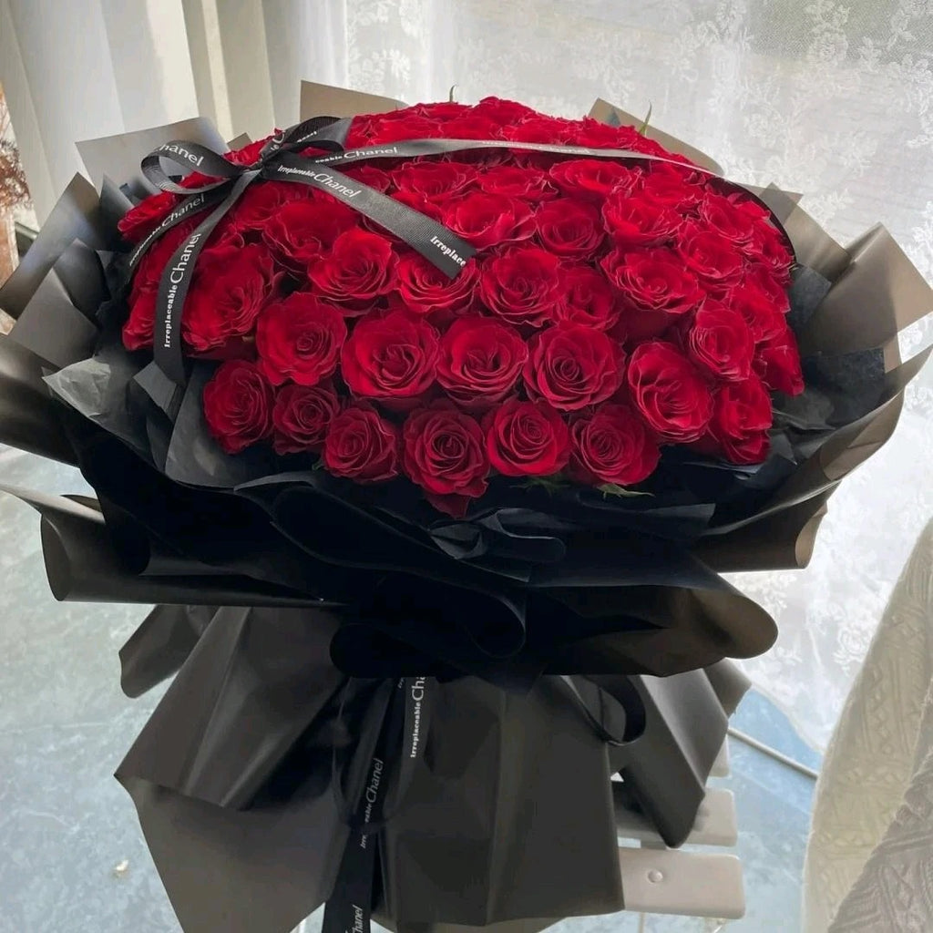 50-rose bouquet, roses for birthday/holiday gifts for girlfriends